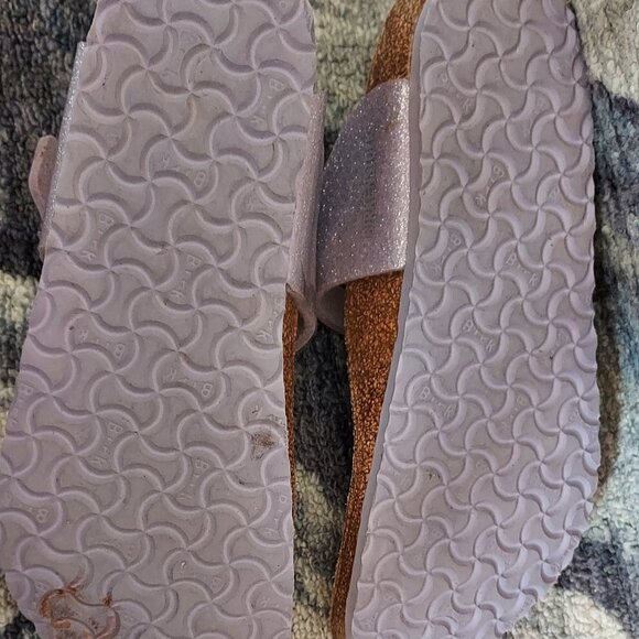 Girls purple glitter Birkenstocks Size 2 - Picture 2 of 5